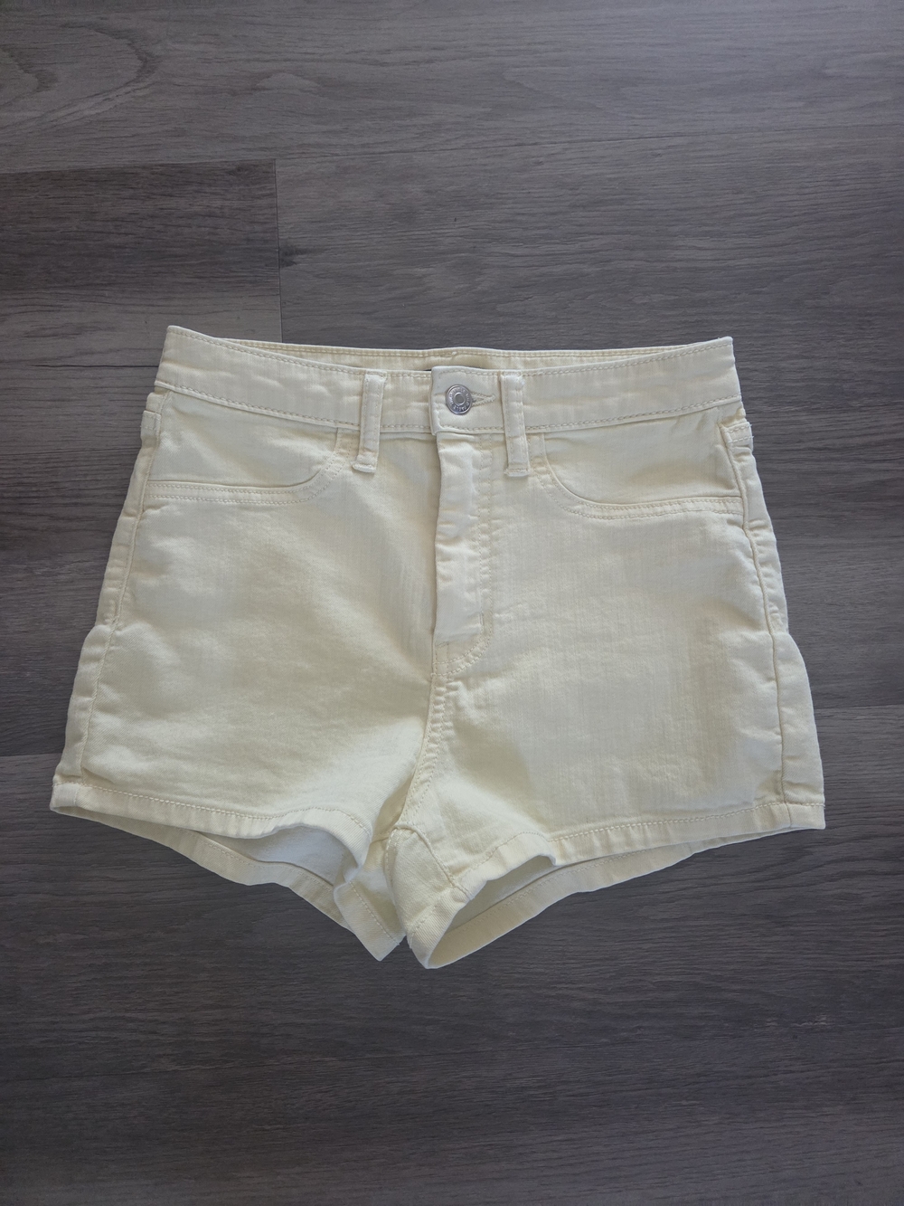 Wild Fable Highest Rise Short Shorts Size 6/28 Butter Yellow Summer Cotton Blend